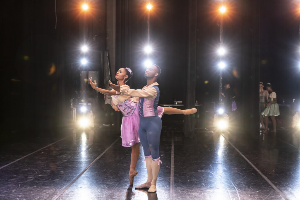 Dance Theatre of Harlem Artists Alexandra Hutchinson and David Wright in Donizetti Variations, cred. Rachel Papo