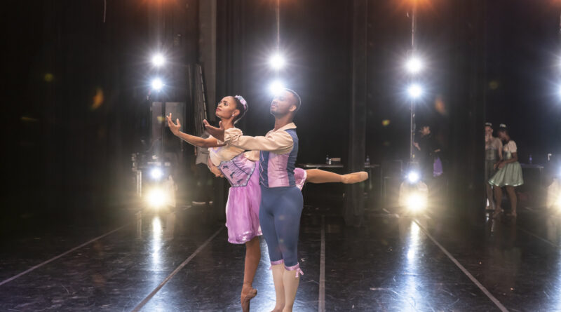 Dance Theatre of Harlem Artists Alexandra Hutchinson and David Wright in Donizetti Variations, cred. Rachel Papo